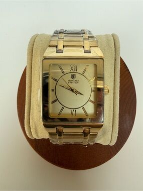 NWT Montres Prestige Gold Tank Watch 41.5mm MPW-0251